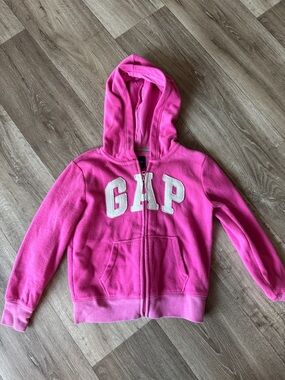 GAP Hot Pink Hooded Fleece Zip-Up Sweatshirt